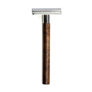 RMK Solingen Ergo Single Edge Stainless Steel Razor, Walnut Wood Double Edge Safety Razor RMK Solingen 