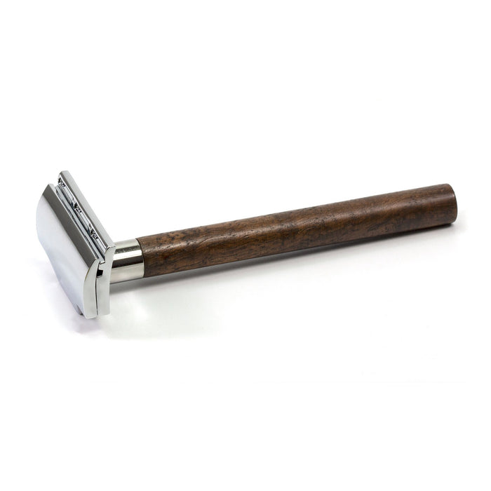 RMK Solingen Ergo Single Edge Stainless Steel Razor, Walnut Wood Double Edge Safety Razor RMK Solingen 
