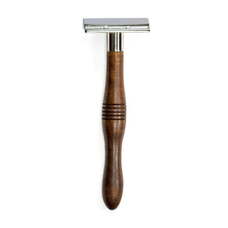 RMK Solingen Ergo Single Edge Stainless Steel Razor, Walnut Wood Double Edge Safety Razor RMK Solingen 