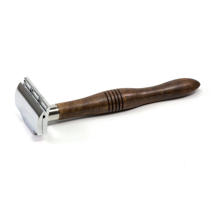 RMK Solingen Ergo Single Edge Stainless Steel Razor, Walnut Wood Double Edge Safety Razor RMK Solingen 