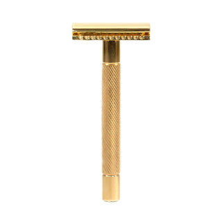 RMK Solingen KR Stainless Steel Double Edge Safety Razor, 24 Karat Gold-Plated Handle Double Edge Safety Razor RMK Solingen 