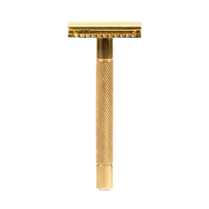 RMK Solingen KR Stainless Steel Double Edge Safety Razor, 24 Karat Gold-Plated Handle Double Edge Safety Razor RMK Solingen 