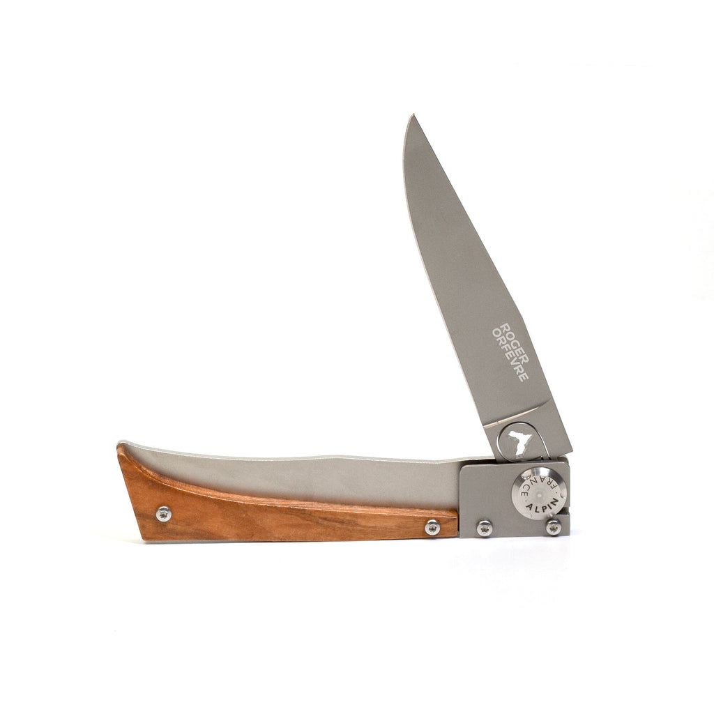 Roger Orfevre 'Alpin' Regional Folding Pocket, Olive Wood Handle Pocket Knife Roger Orfevre 