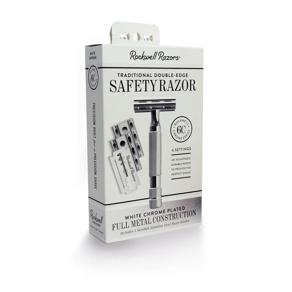 Rockwell 6C Adjustable White Chrome Safety Razor – Fendrihan