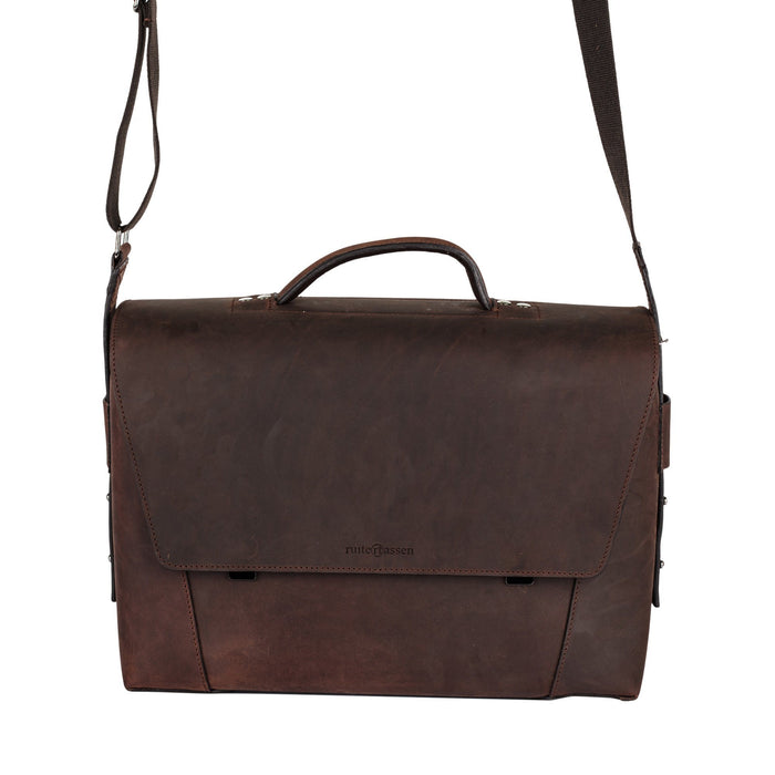 Ruitertassen Classic 2178 Leather Messenger Bag, Ranger Brown Leather Briefcase Ruitertassen 