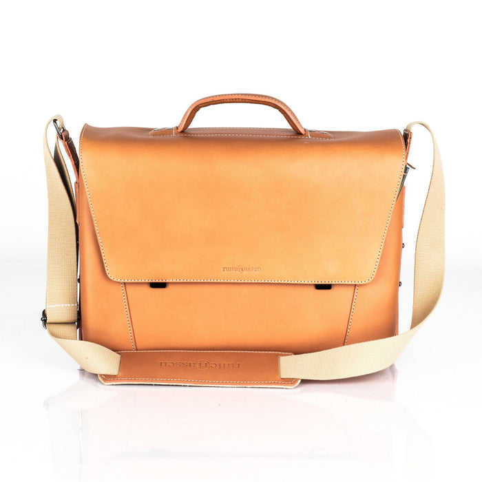 Ruitertassen Classic 2178 Leather Messenger Bag, Natural Leather Briefcase Ruitertassen 