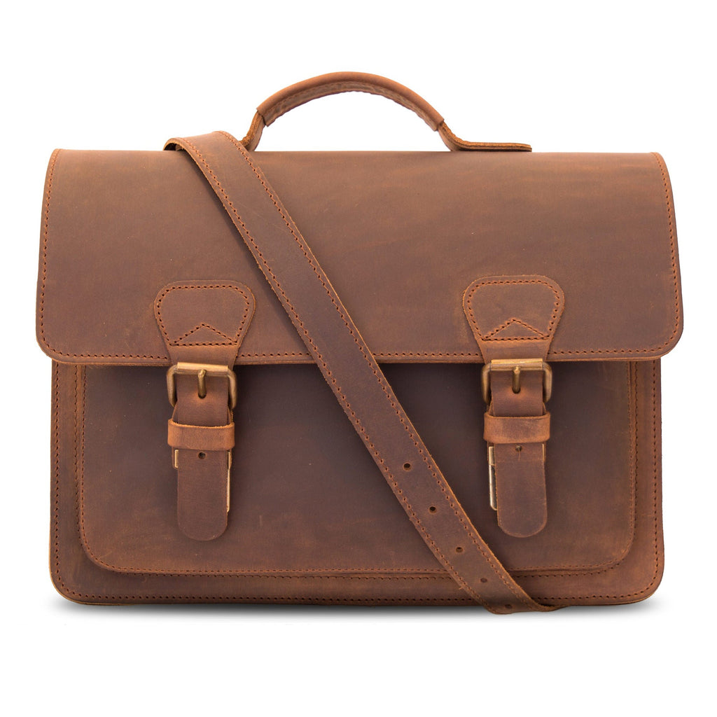 Ruitertassen Classic 2103 Leather Briefcase, Ranger Brown Leather Bag Ruitertassen 