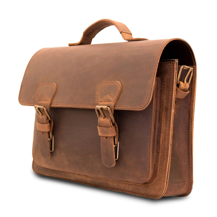 Ruitertassen Classic 2103 Leather Briefcase, Ranger Brown Leather Bag Ruitertassen 
