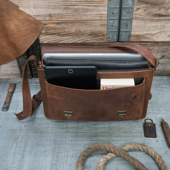 Ruitertassen Classic 2103 Leather Briefcase, Ranger Brown Leather Bag Ruitertassen 