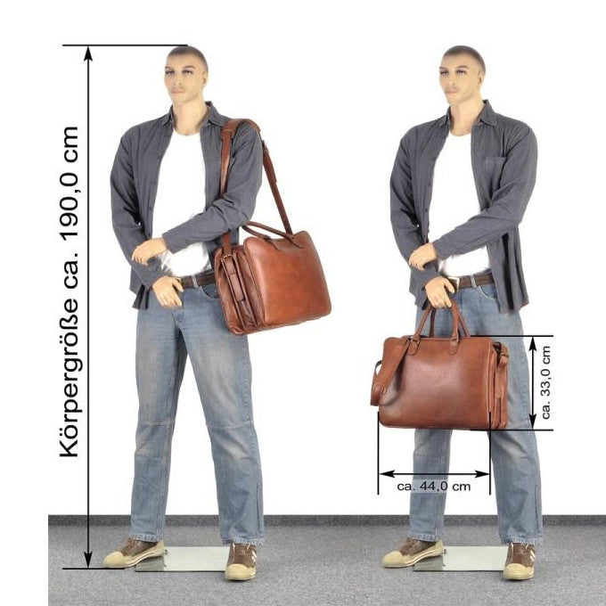 Ruitertassen Soft 4021 Leather Briefcase, Brown Leather Briefcase Ruitertassen 