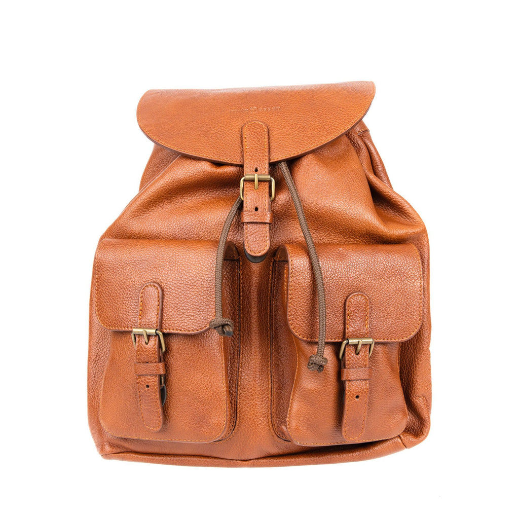 Ruitertassen Soft Leather Backpack, Cognac Backpack Ruitertassen 