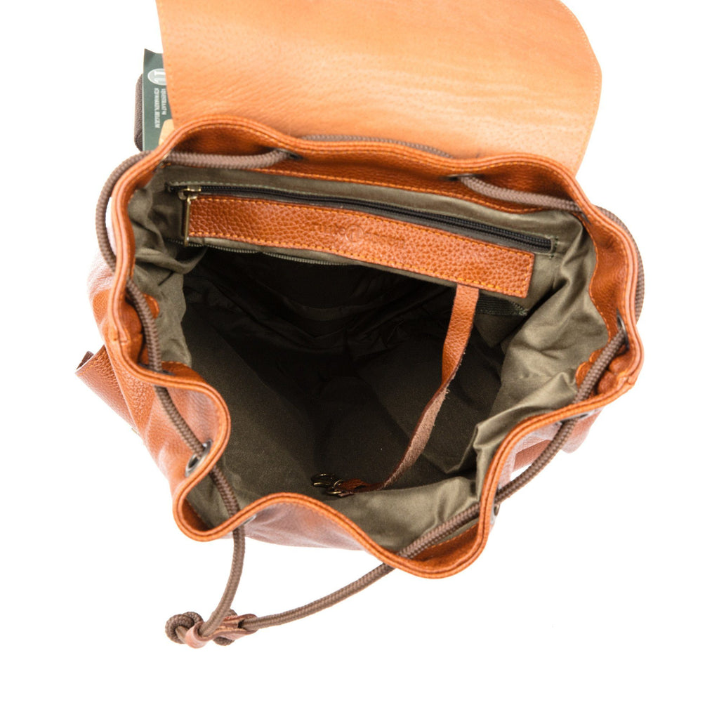 Ruitertassen Soft Leather Backpack, Cognac Backpack Ruitertassen 