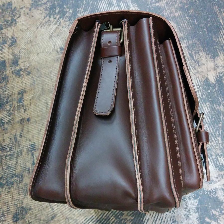 Ruitertassen Classic 2142 Leather Messenger Bag, Dark Brown Leather Bag Ruitertassen 