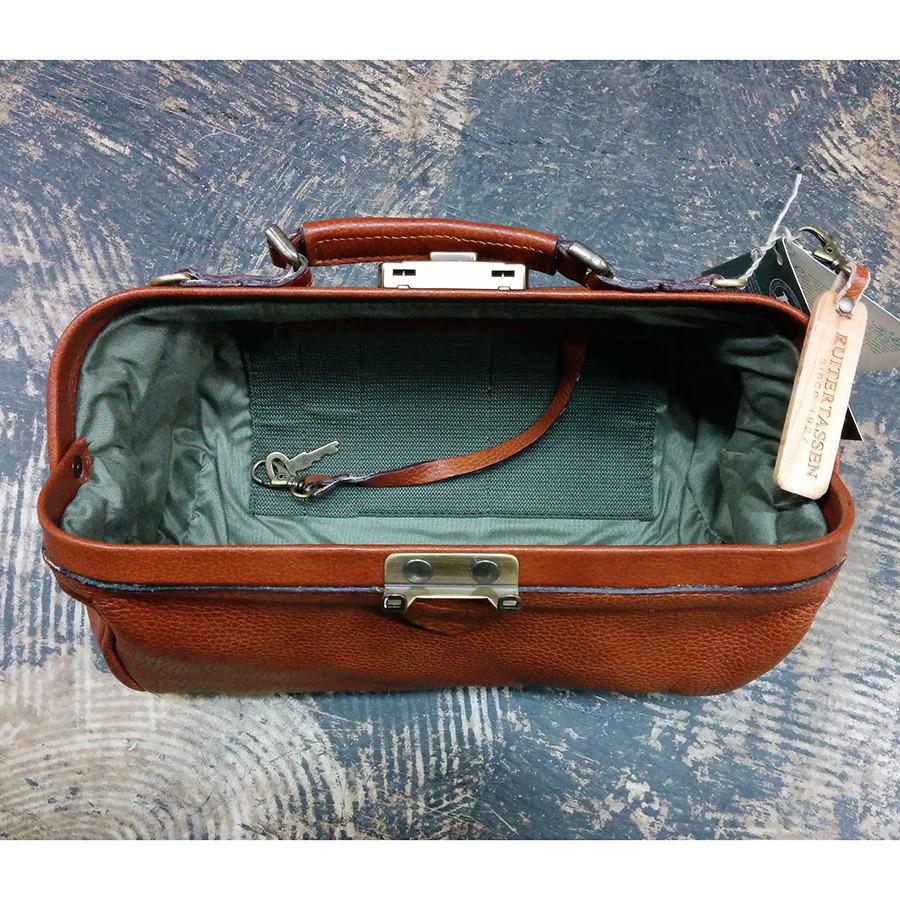 Ruitertassen Soft 4100 Leather Doctor's Bag, Brown Grooming Travel Case Ruitertassen 