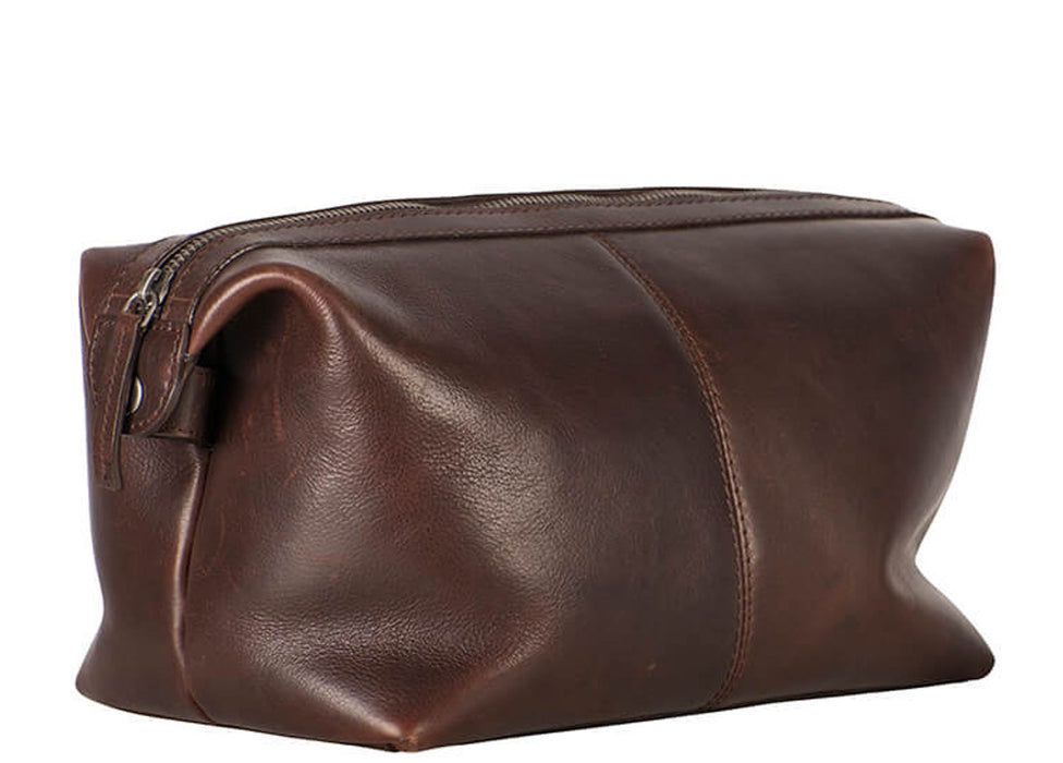 Leonhard Heyden Roma Toiletry Kit, Brown Leather Toiletry Bag Leonhard Heyden 