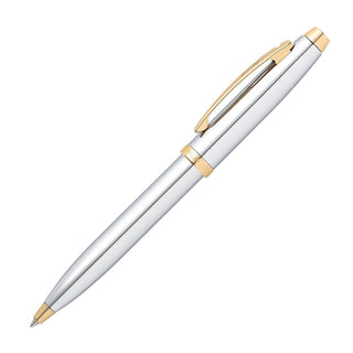 Sheaffer 100 Ballpoint Pen, Chrome with Gold Tone Trim Ball Point Pen Sheaffer 