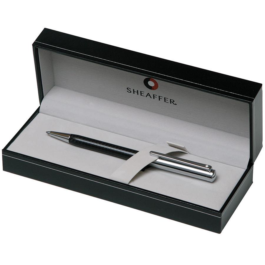 Sheaffer Intensity Ballpoint Pen, Carbon Fiber Barrel with Bright Chrome Cap and Chrome Plate Trim Ball Point Pen Sheaffer 