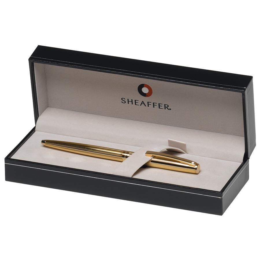 Sheaffer Sagaris Ballpoint Pen, Fluted Gold Tone Cap and Barrel Featuring Gold Tone Trim Ball Point Pen Sheaffer 