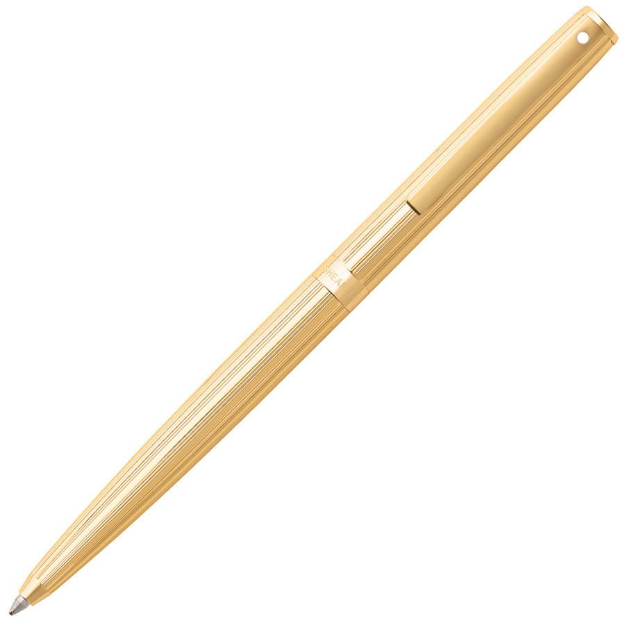 Sheaffer Sagaris Ballpoint Pen, Fluted Gold Tone Cap and Barrel Featuring Gold Tone Trim Ball Point Pen Sheaffer 