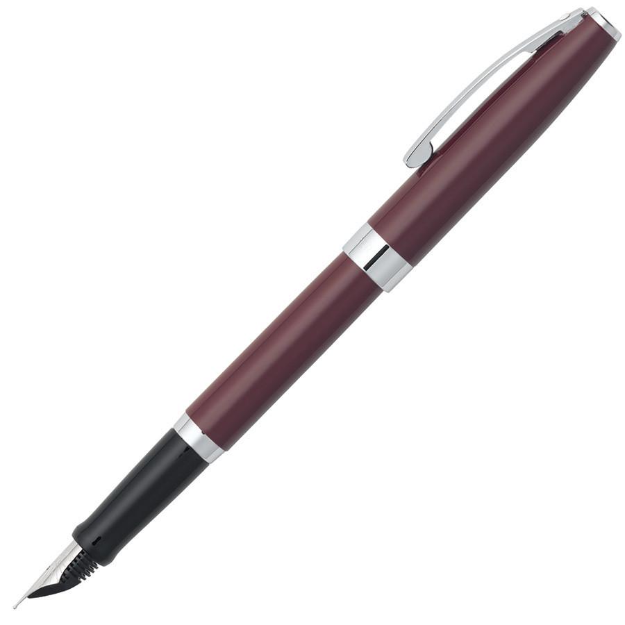 Sheaffer Sagaris Fountain Pen, Gloss Wine Featuring Chrome Plate Trim, Medium Nib Fountain Pen Sheaffer 