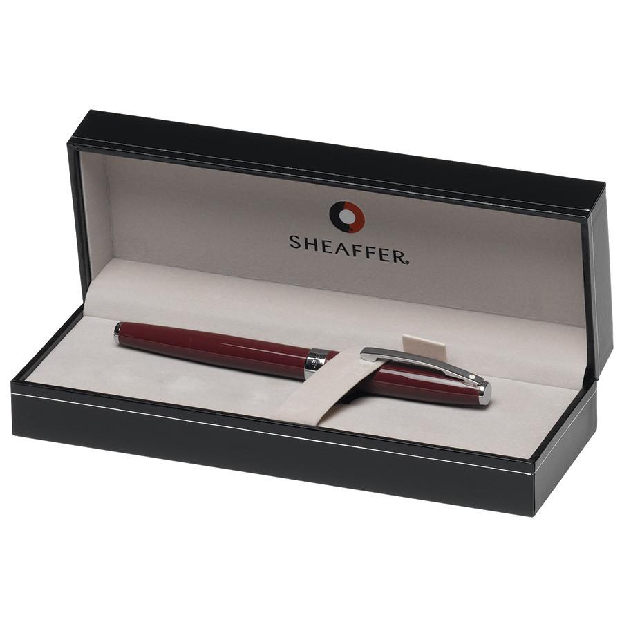 Sheaffer Sagaris Fountain Pen, Gloss Wine Featuring Chrome Plate Trim, Medium Nib Fountain Pen Sheaffer 