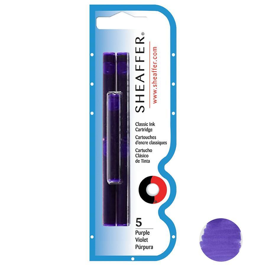 Sheaffer Skrip Fountain Pen Ink Cartridges, 5-pack Ink & Refill Sheaffer Purple 