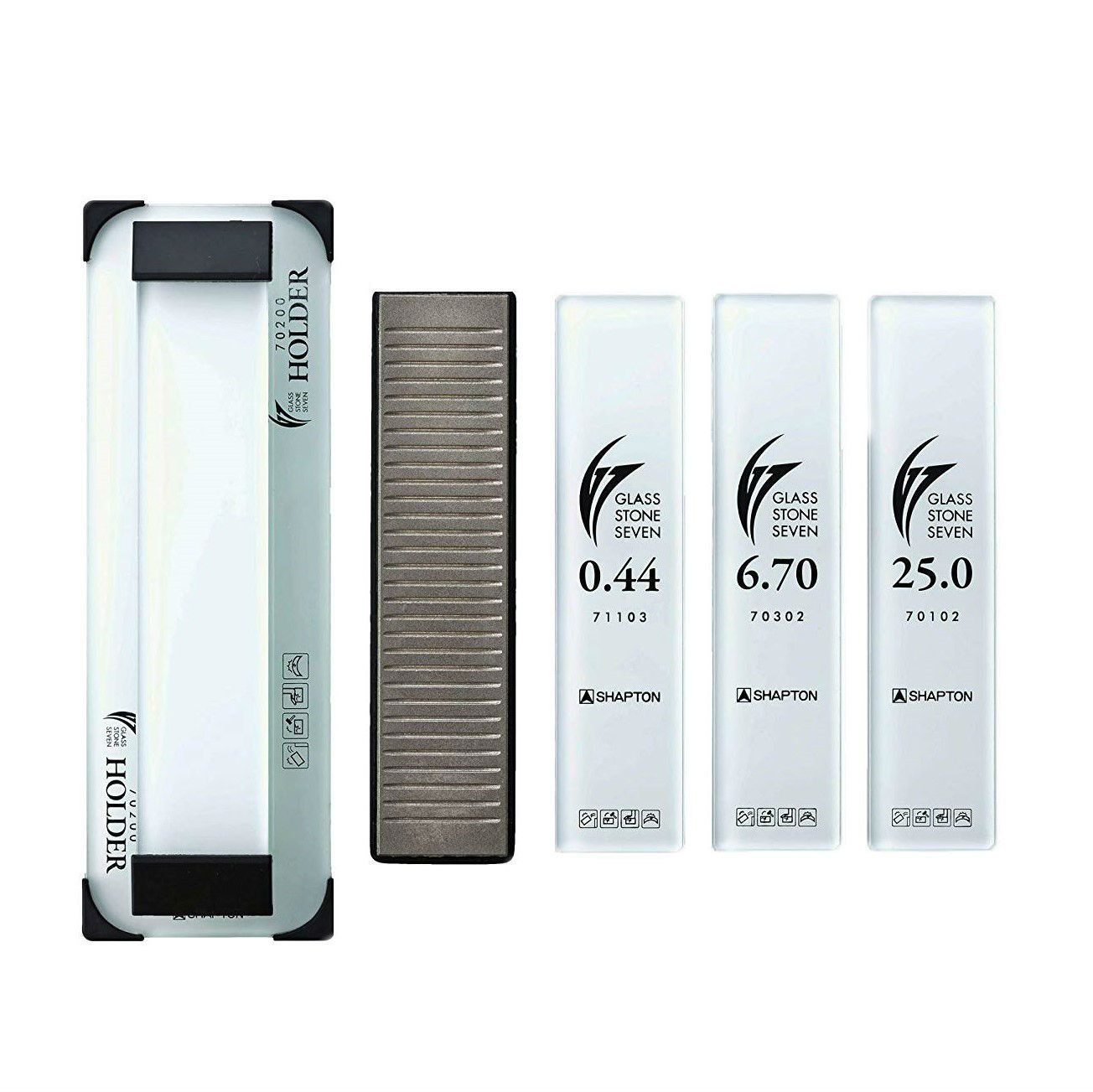 調理器具 SHAPTON Glass Stone Seven 70708 Shapton Glass Stone Seven Knife Sharpening Kit – Fendrihan
