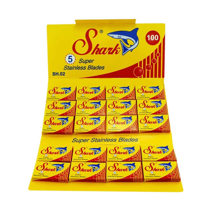 100 Shark Super Stainless Double Edge Razor Blades Razor Blades Other 