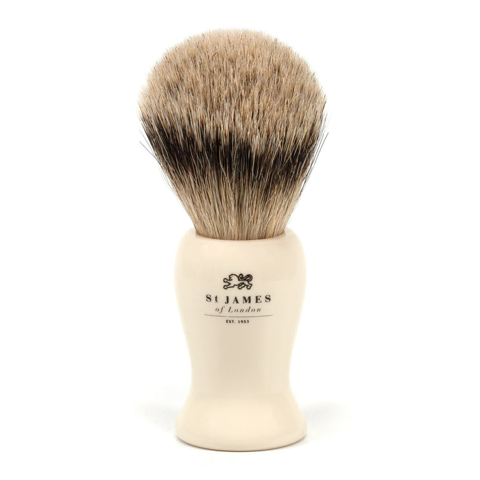 St. James of London Cheeky XL Silvertip Shaving Brush Badger Bristles Shaving Brush St. James of London Ivory 