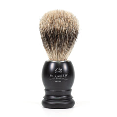 St. James of London Super Badger Shaving Brush Badger Bristles Shaving Brush St. James of London Ash (Matte Black) 