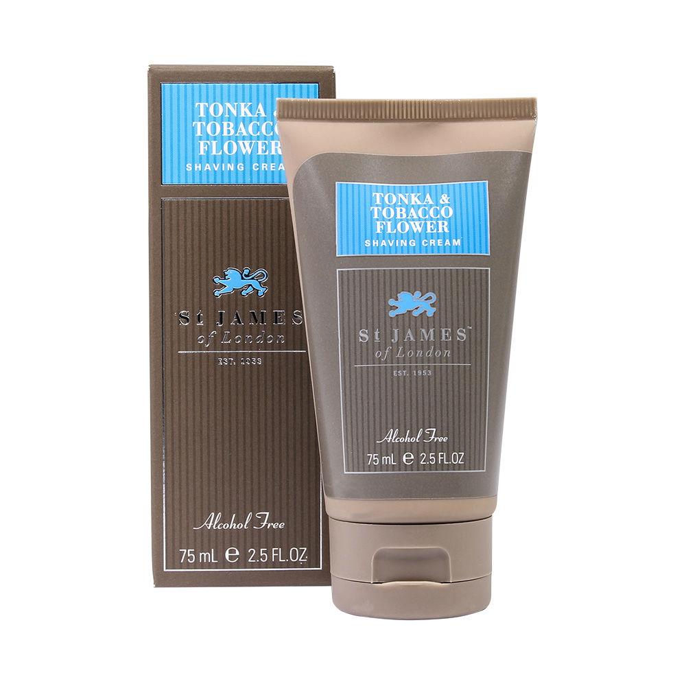 St. James of London Tonka & Tobacco Flower Shave Cream Shaving Cream St. James of London Tube: 2.5 fl oz (75 ml) 