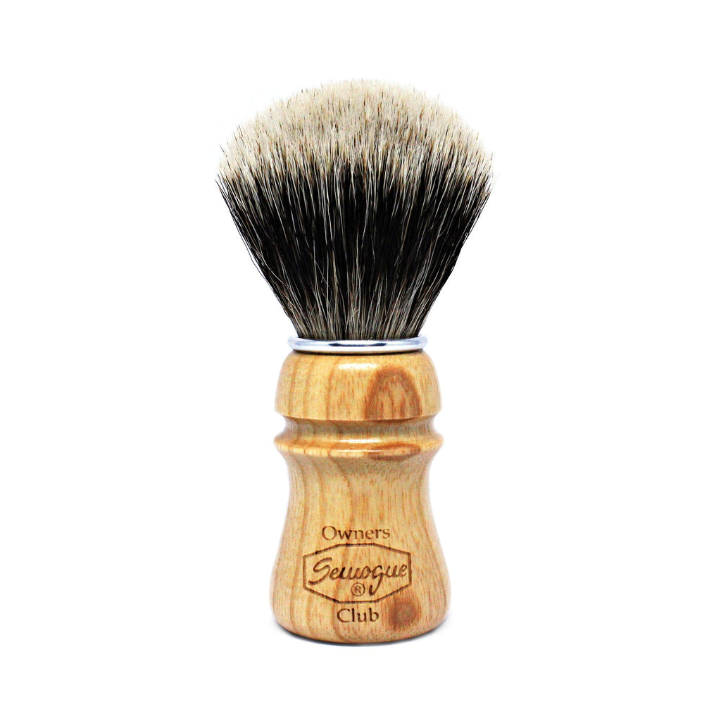 Semogue Owners Club 2-Band Badger Hair Shaving Brush, Ash Wood Badger Bristles Shaving Brush Semogue 