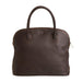Sonnenleder "Roma T" Leather Bag Leather Bag Sonnenleder Mocha Brown with Blue Lining 