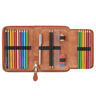 Sonnenleder “Nils” Vegetable Tanned Leather School Case, Natural Pen Case Sonnenleder 