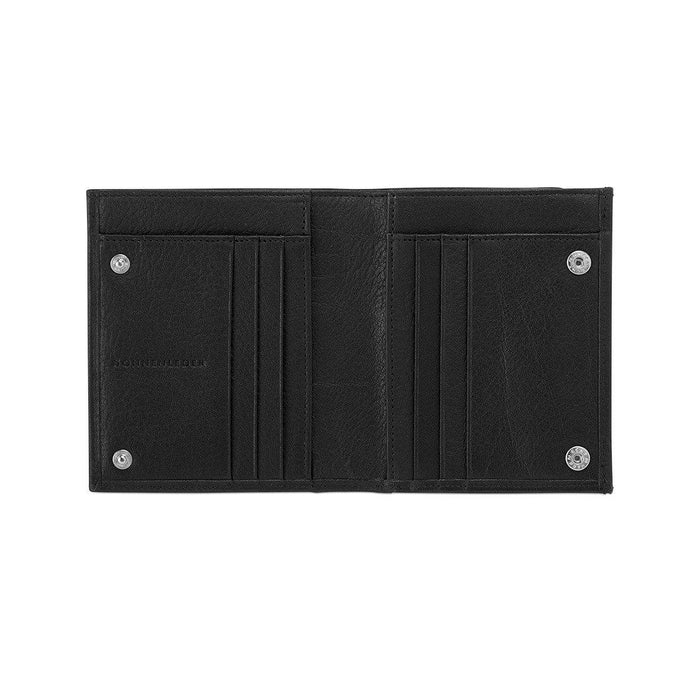 Sonnenleder “Wienfluss G” Vegetable Tanned Leather Wallet with Coin Purse Leather Wallet Sonnenleder Black 