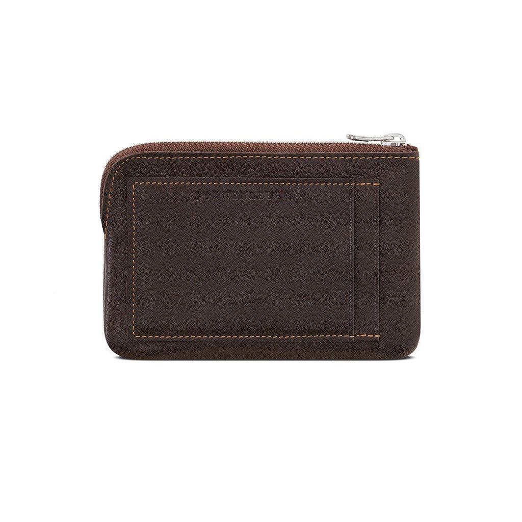 Sonnenleder “Monteverdi” Vegetable Tanned Leather Pouch Leather Wallet Sonnenleder Mocha Brown 