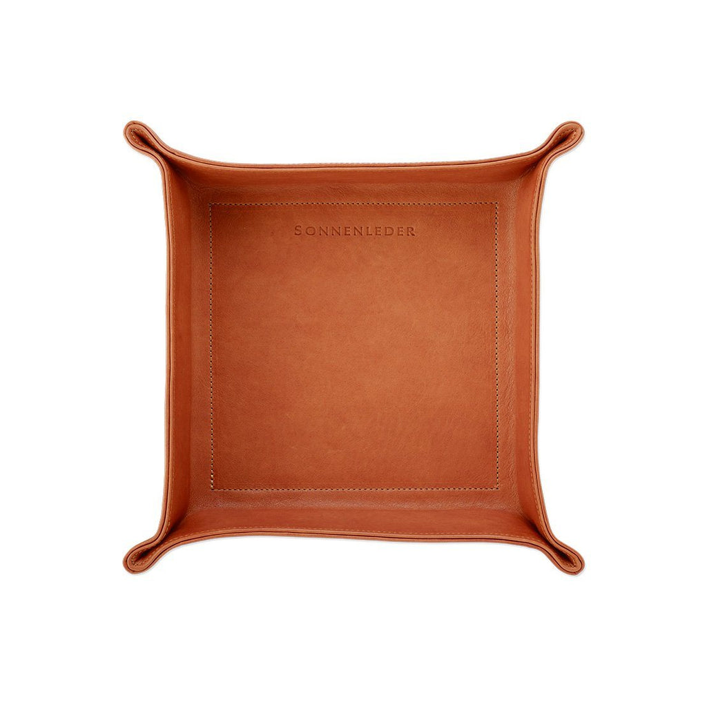 Sonnenleder Vegetable Tanned Leather Tray, Natural Leather Travel Tray Sonnenleder 