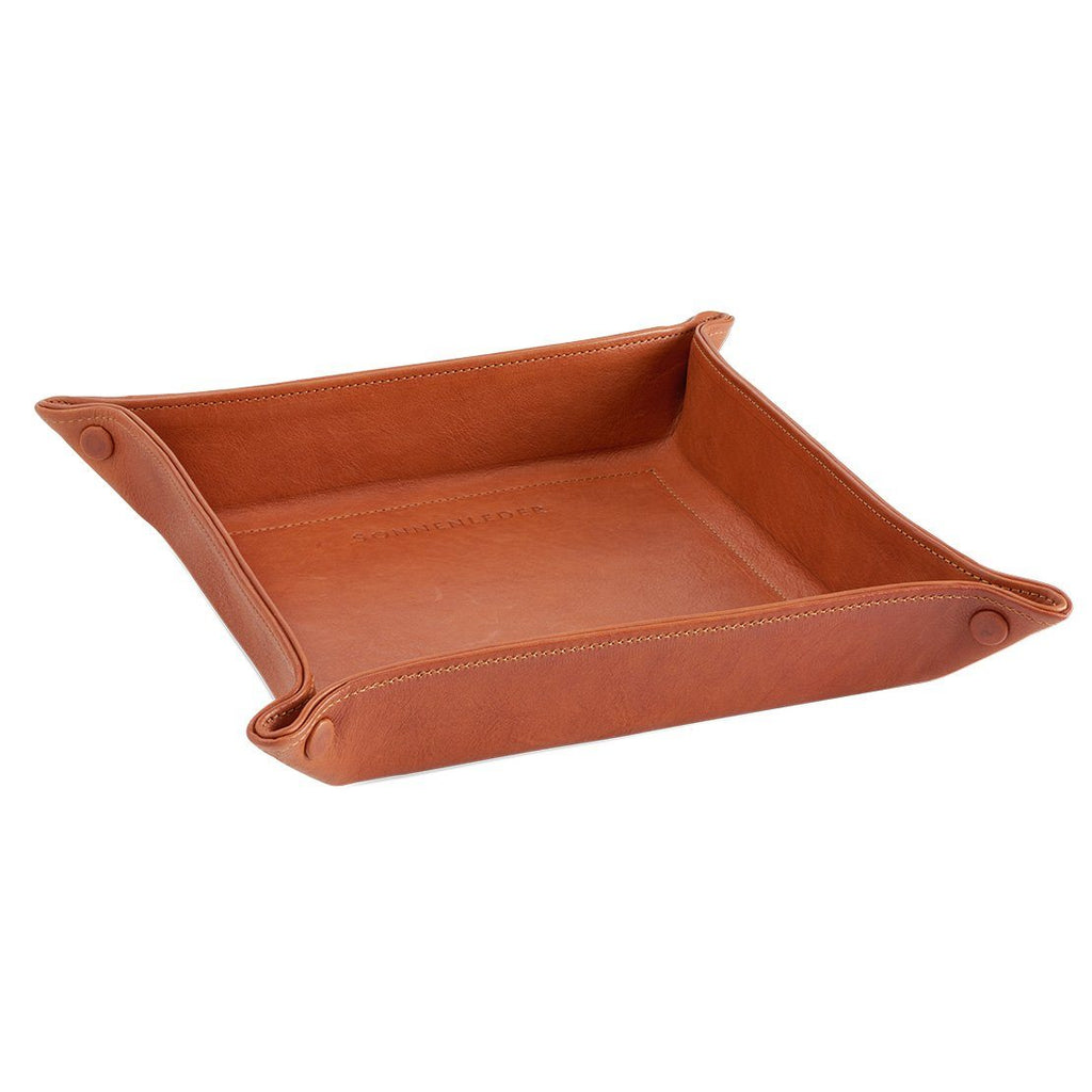 Sonnenleder Vegetable Tanned Leather Tray, Natural Leather Travel Tray Sonnenleder 