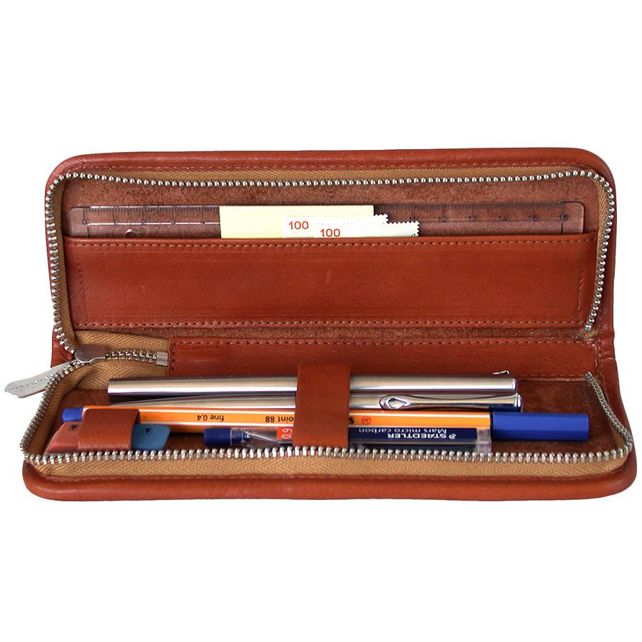 Sonnenleder "Boll" Pen and Pencil Leather Case, Natural Pen Case Sonnenleder 