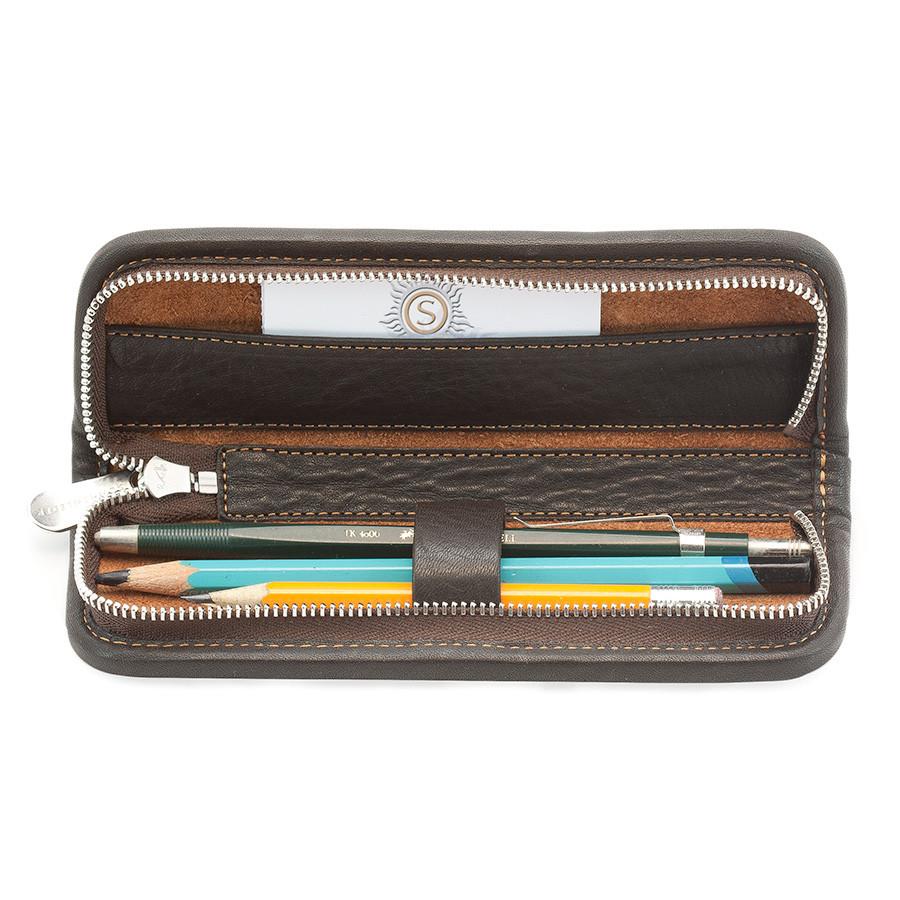 Sonnenleder "Grass" Pen and Pencil Leather Case Pen Case Sonnenleder SonnenMocha 