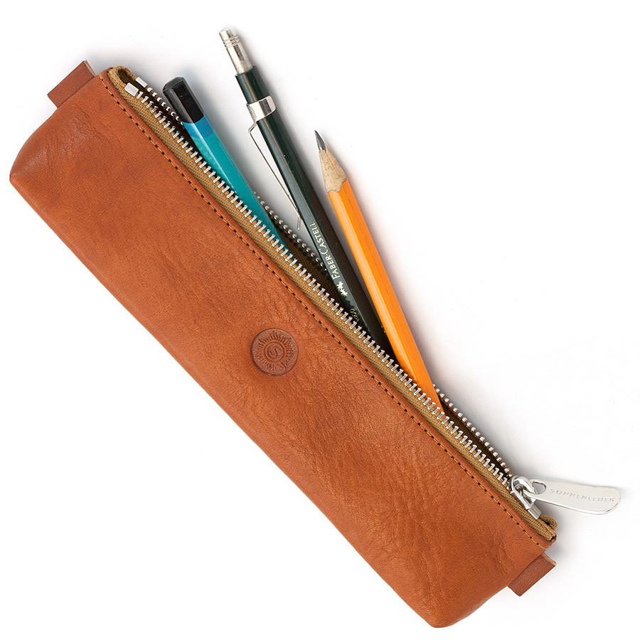 Sonnenleder "Simmel" Pencil Leather Pouch, Natural Pen Case Sonnenleder 