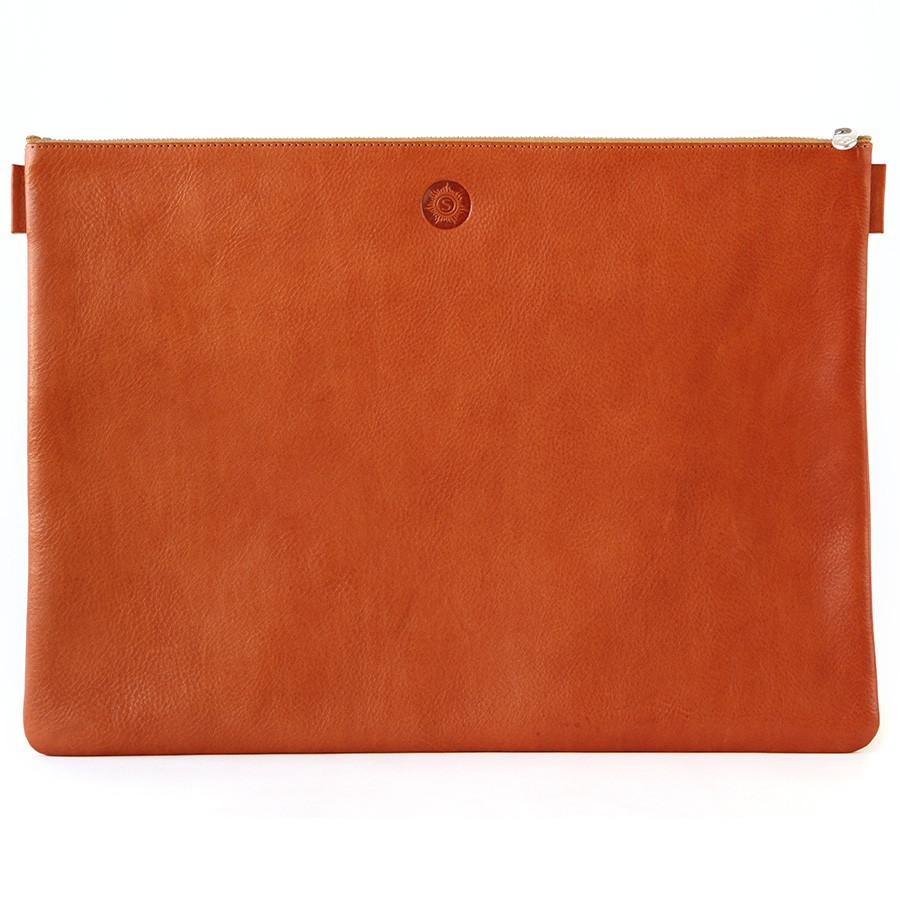 Sonnenleder "Rilke" Vegetable Tanned XL Leather Document Pouch, Natural Leather Document Pouch Sonnenleder 