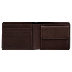 Sonnenleder "Spree" Vegetable Tanned Leather Wallet with 3 CC Slots and Coin Pocket, Mocha Brown Leather Wallet Sonnenleder 