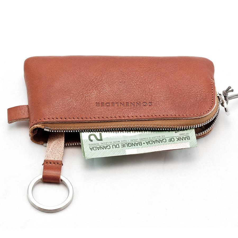 Sonnenleder "Mozart A" Vegetable Tanned Leather Key Case, Natural Valet Key Case Sonnenleder 