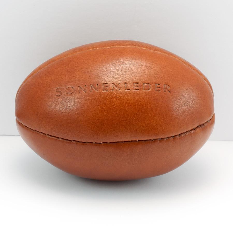 Sonnenleder Vegetable Tanned Leather Mini Rugby Ball, Natural Leather Mini Rugby Ball Sonnenleder 