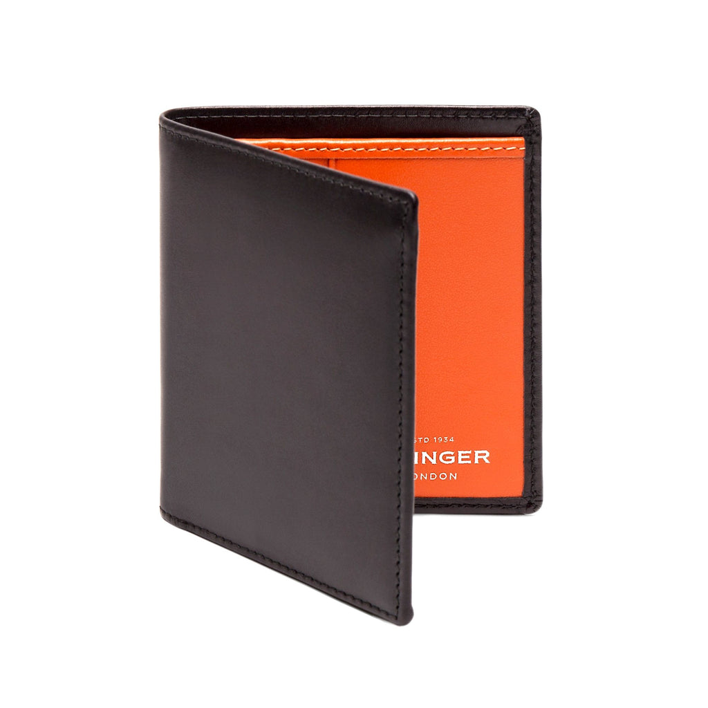Ettinger Sterling Mini Leather Wallet with 6 Credit Card Slots Leather Wallet Ettinger Orange 