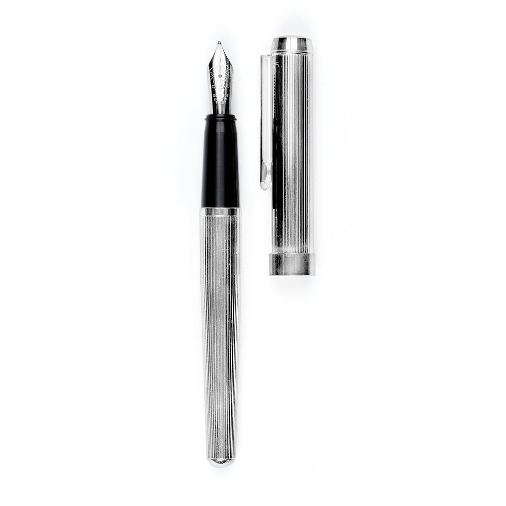 Nespen "Classico" 925 Sterling Silver Fountain Pen, Broad Nib Fountain Pen Nespen 