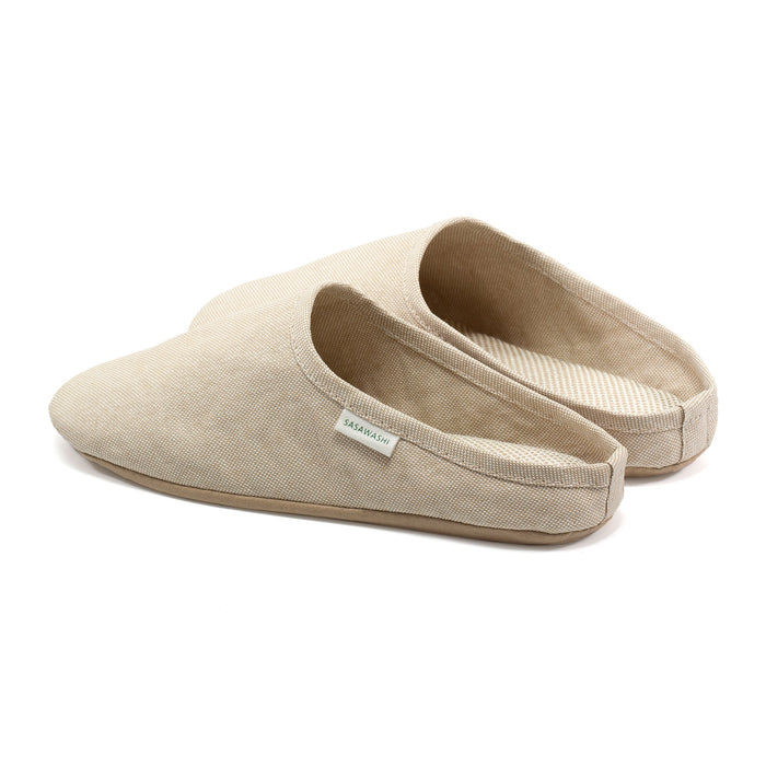 Sasawashi Room Shoes, Beige Spa Slippers Sasawashi 
