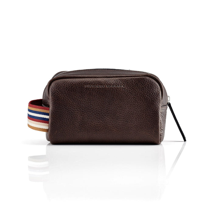 Pittards Small Dopp Kit Grooming Travel Case Pittards Attacama Tobago Brown 