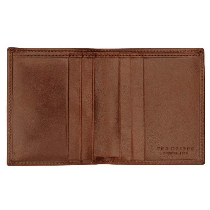 The Bridge Story Uomo Credit Card Holder with 4 CC Slots Leather Wallet The Bridge Brown 